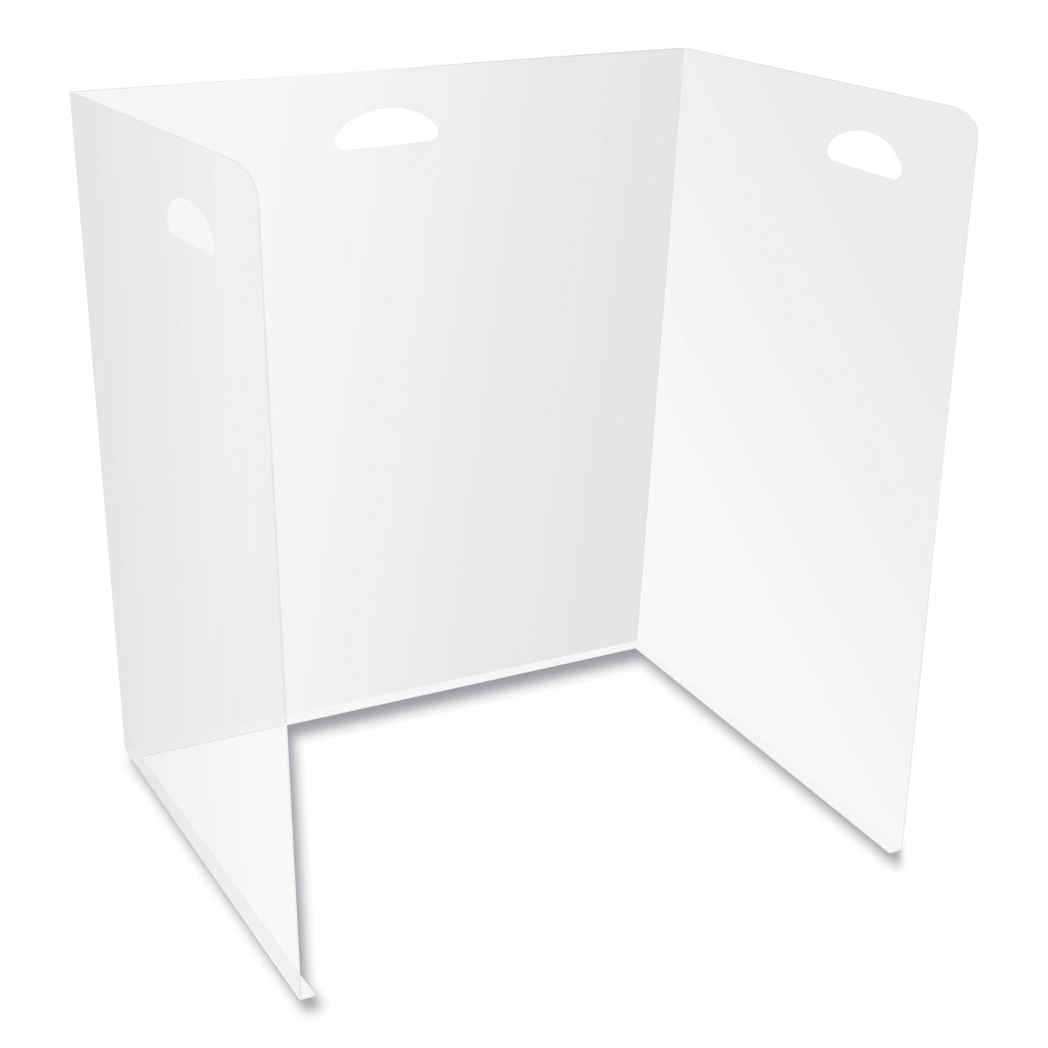 Lightweight Desktop Barriers, 22 x 16 x 24, Polypropylene, Clear, 10/Carton