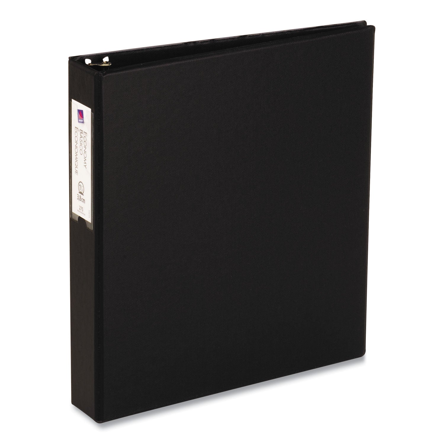 Avery® Economy Non-View Binder with Round Rings, 3 Rings, 1.5" Capacity, 11 x 8.5, Black, (4401)