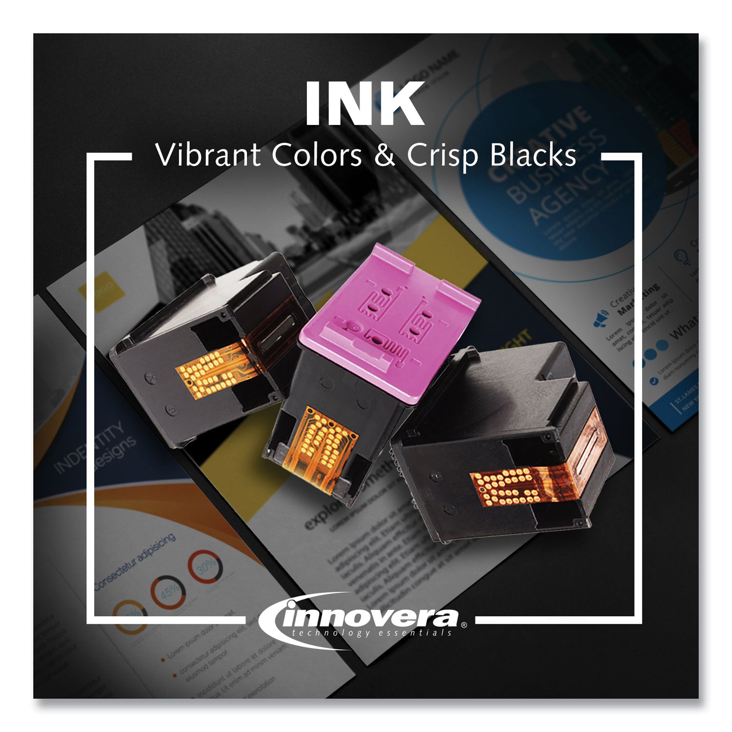 Innovera® Remanufactured Black/Cyan/Magenta/Yellow Ink, Replacement f/T200XL/T200 (T200XL-BCS),500/165 Page-Yield