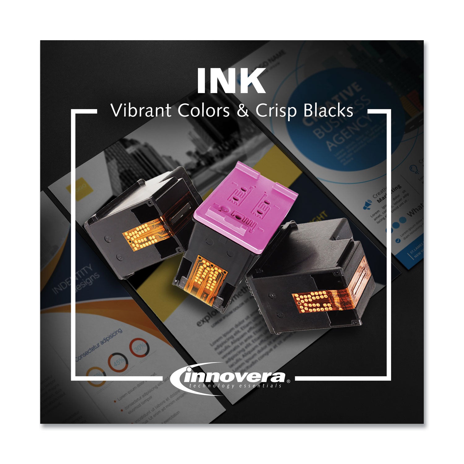 Innovera® Remanufactured Black/Tri-Color Ink, Replacement for 62 (N9H64FN), 200/165 Page-Yield