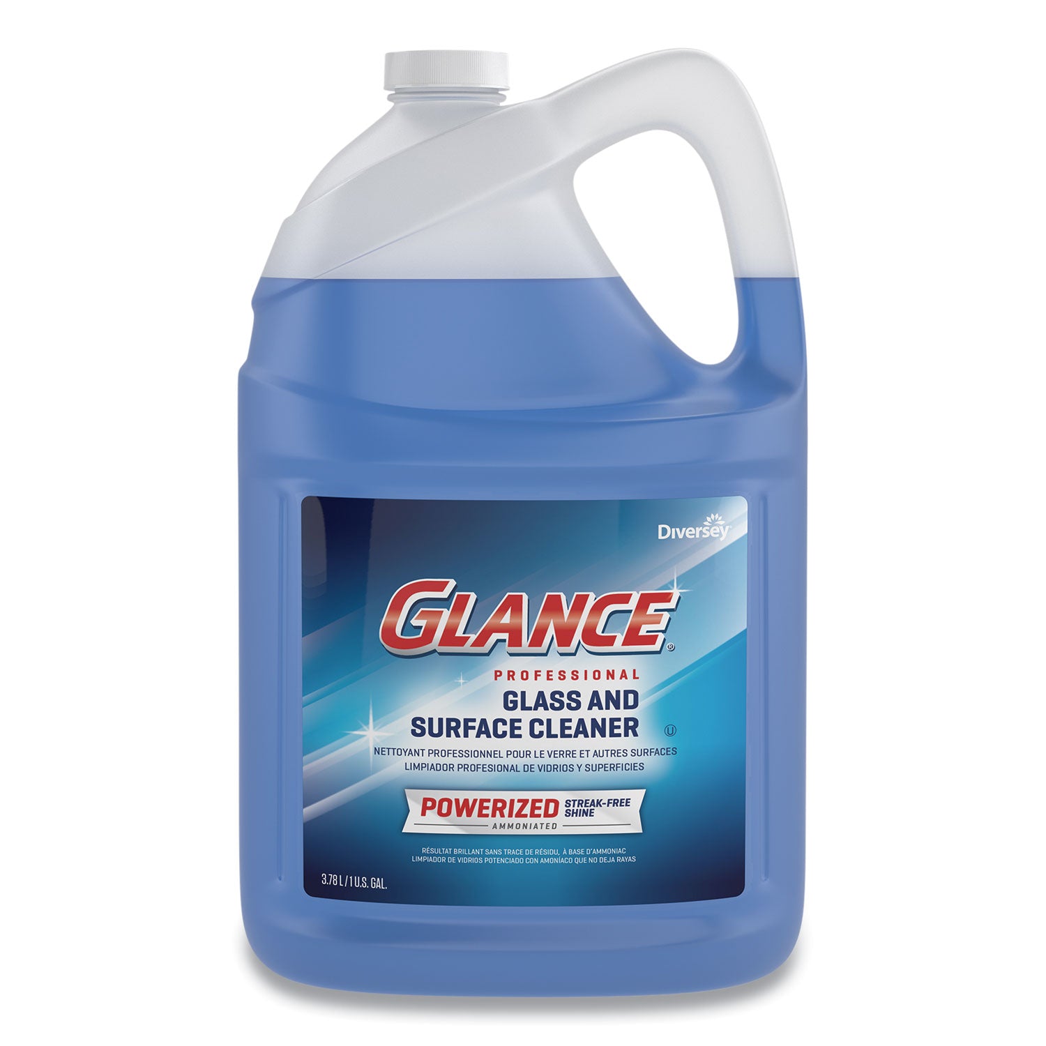 Diversey™ Glance Powerized Glass and Surface Cleaner, Liquid, 1 gal, 2/Carton