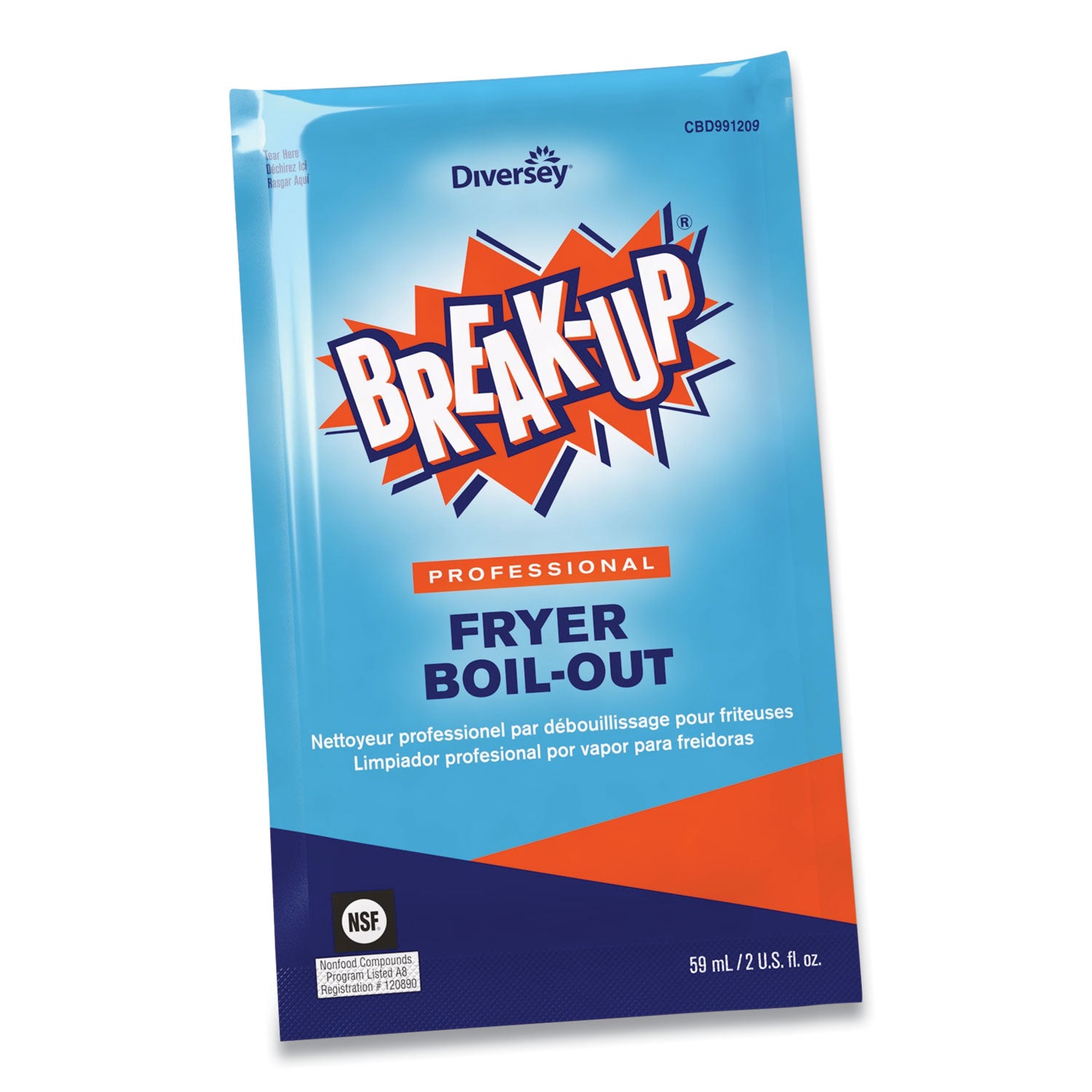 BREAK-UP® Fryer Boil-Out, Ready to Use, 2 oz Packet, 36/Carton