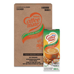 Coffee mate® Liquid Coffee Creamer, Zero Sugar Hazelnut, 0.38 oz Mini Cups, 50/Box, 4 Boxes/Carton - Flipcost