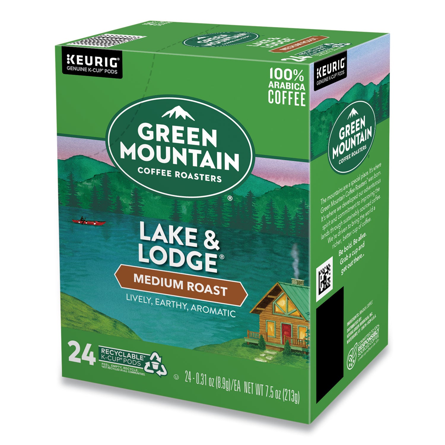 Green Mountain Coffee® Lake and Lodge Coffee K-Cups, Medium Roast, 24/Box