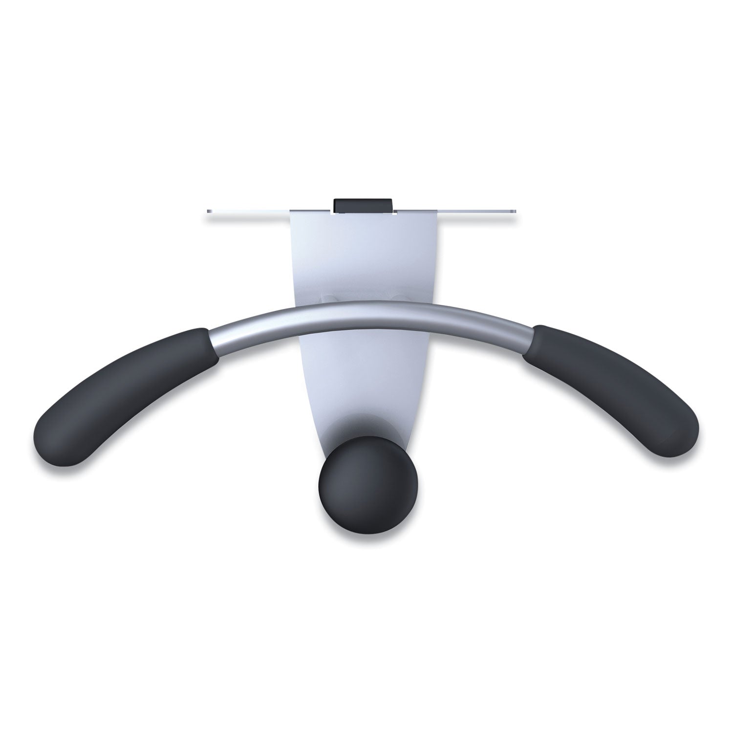 Alba™ Hanger Shaped Partition Coat Hook, Metal/Foam/ABS, Silver/Black