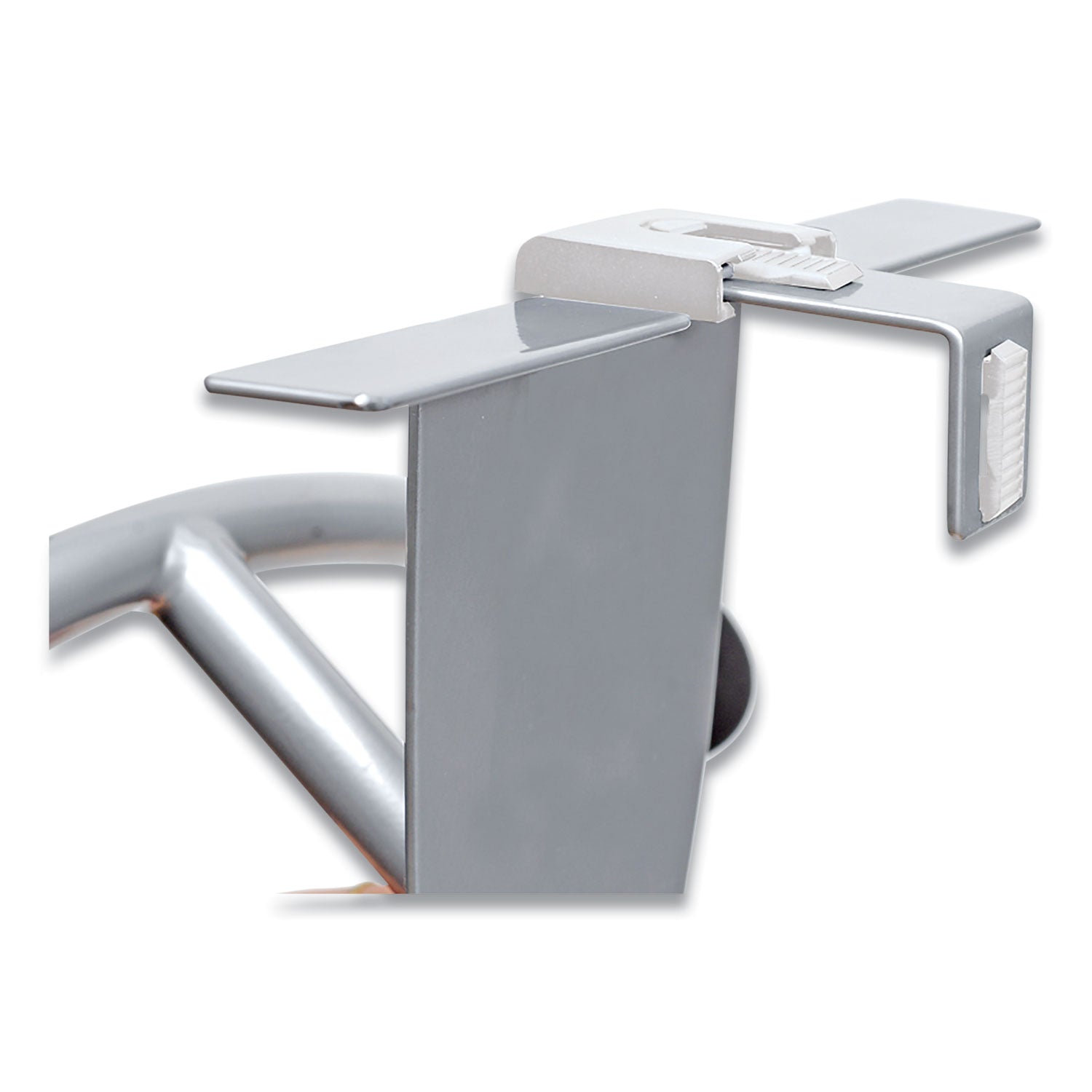 Alba™ Hanger Shaped Partition Coat Hook, Metal/Foam/ABS, Silver/Black