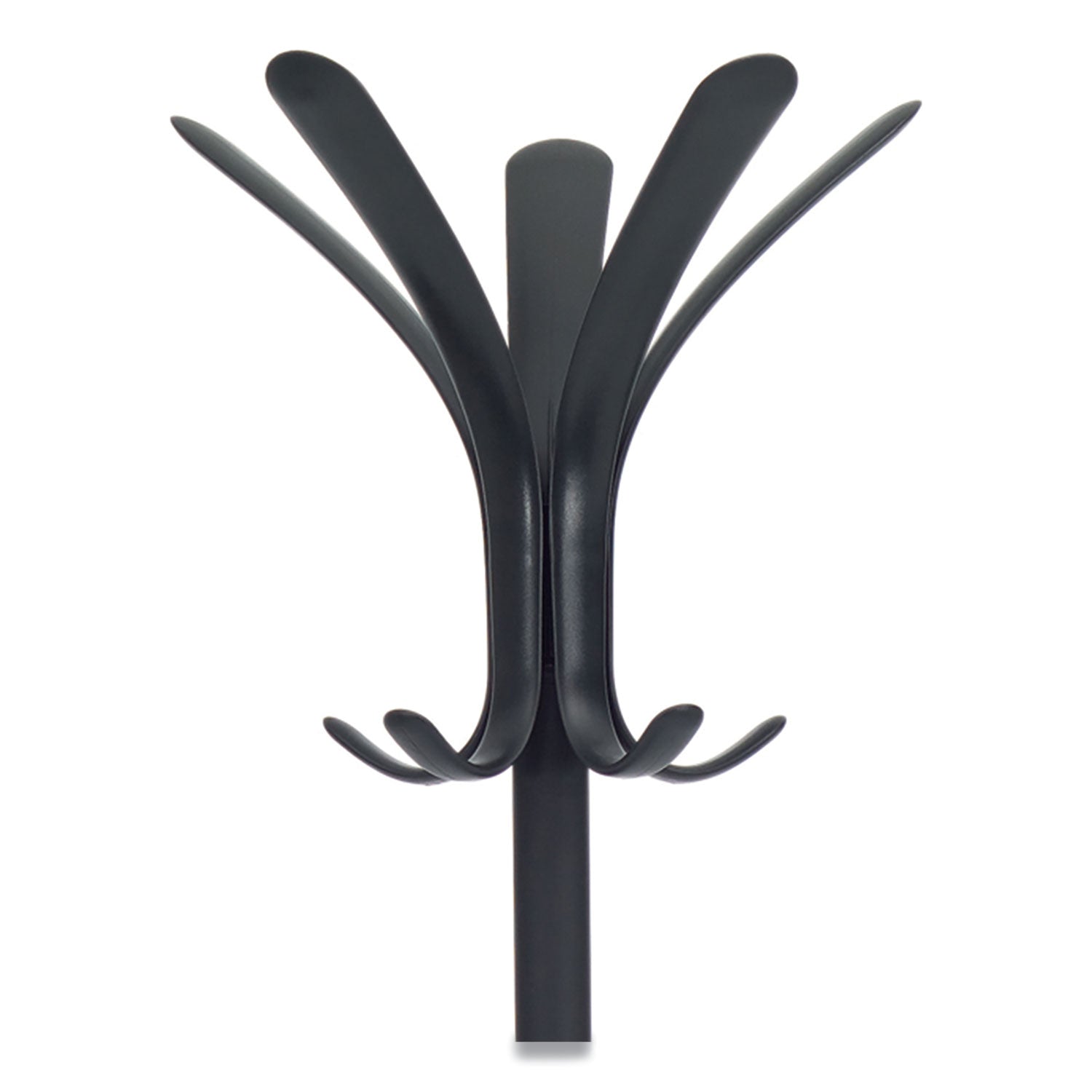 Alba™ CLEO Coat Stand, Stand Alone Rack, Ten Knobs, Steel/Plastic, 19.75w x 19.75d x 68.9h, Black