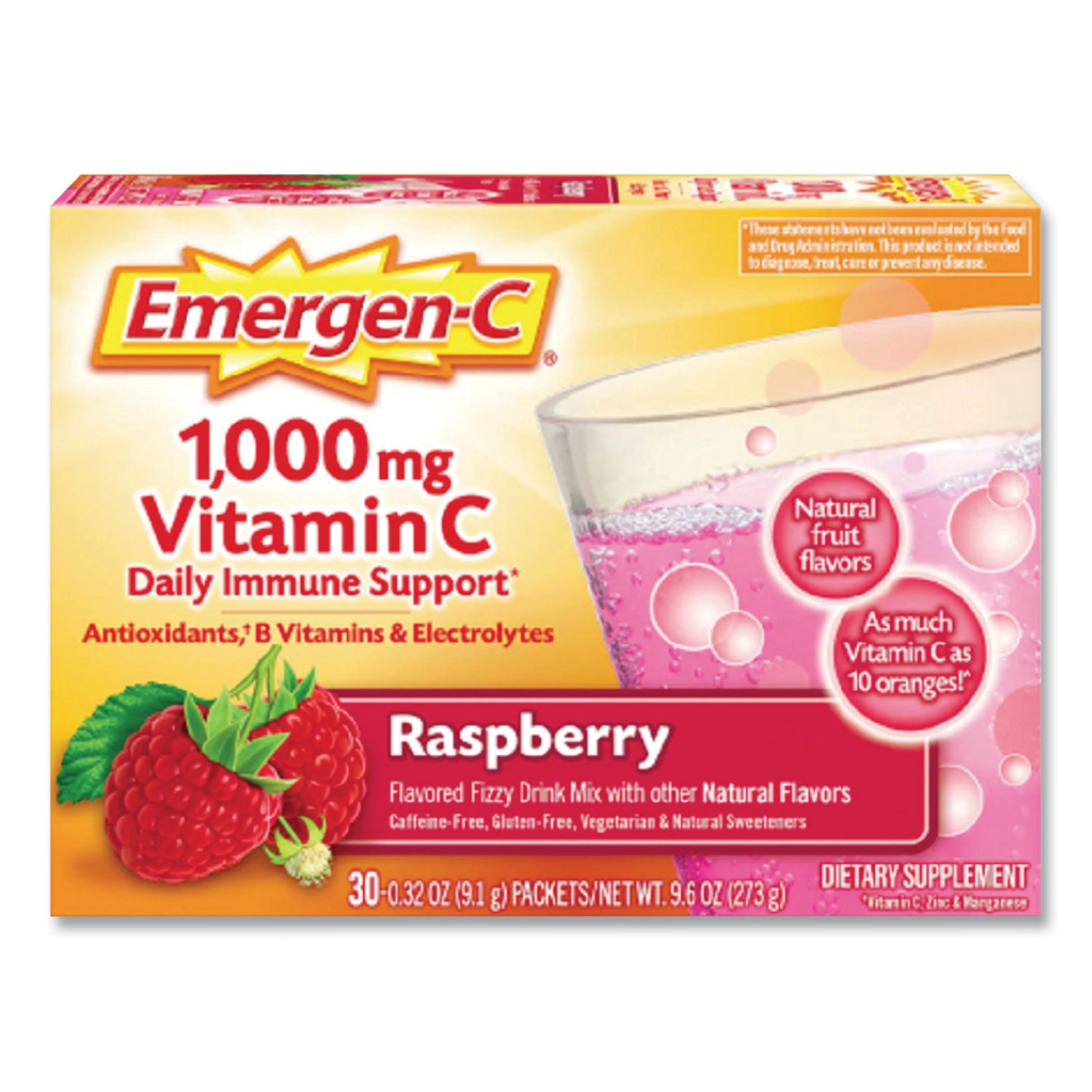 Original Formula, Raspberry, 0.32 oz Packet, 30 Packets/Box