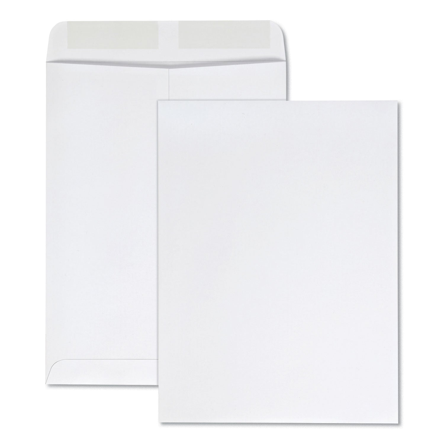 Catalog Envelope, 28 lb Bond Weight Kraft, #10 1/2, Square Flap, Gummed Closure, 9 x 12, White, 100/Box