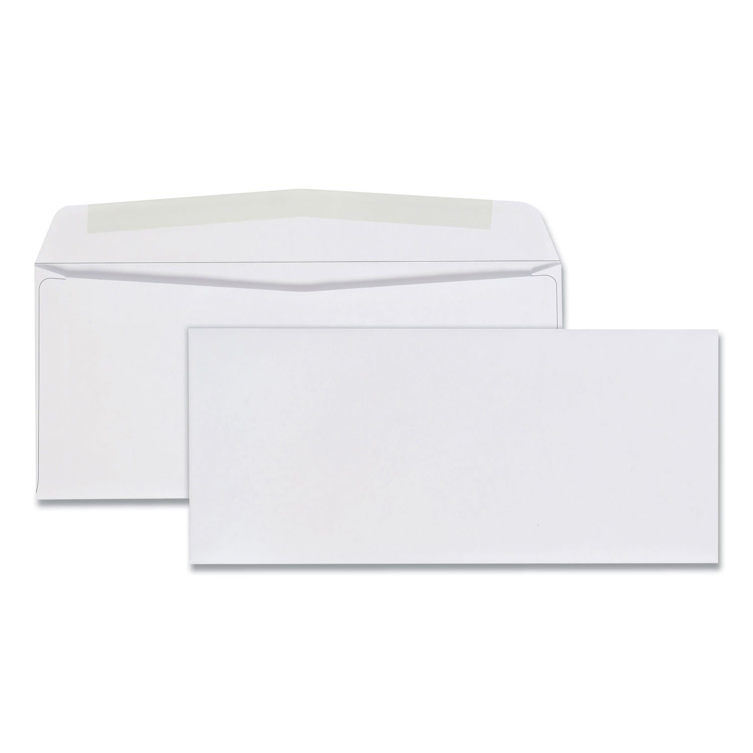 Business Envelope, #9, Commercial Flap, Diagonal Seam, Gummed Closure, 24 lb Bond Weight Paper, 3.88 x 8.88, White, 500/Box