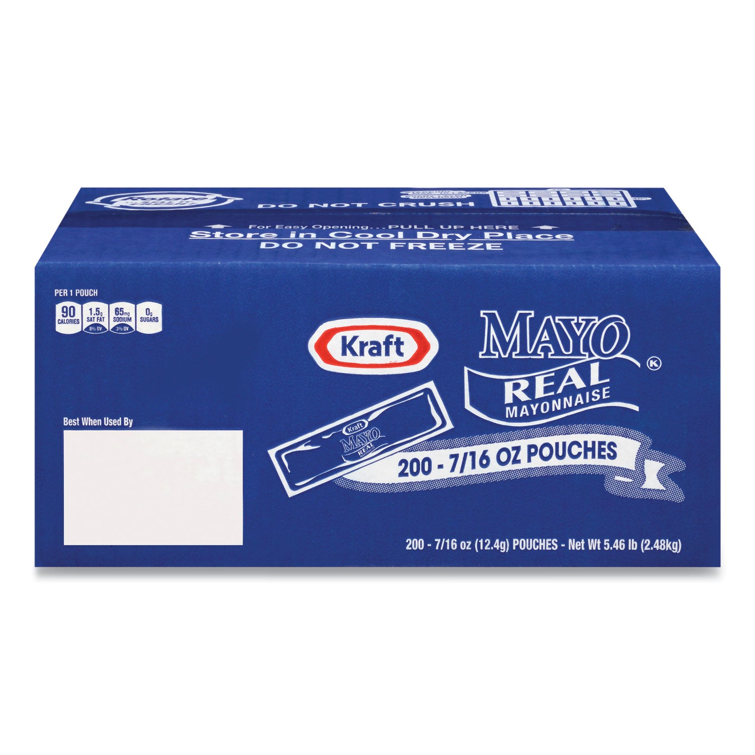 Kraft® Mayo Real Mayonnaise, 0.44 oz Packet, 200/Box