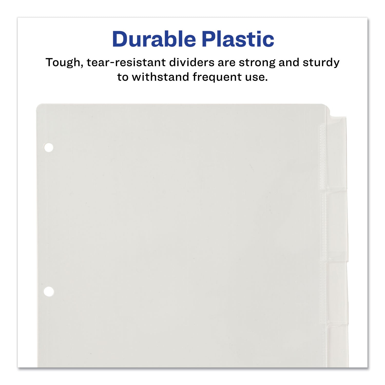 Avery® Insertable Big Tab Plastic Dividers, 5-Tab, 11 x 8.5, Clear, 1 Set