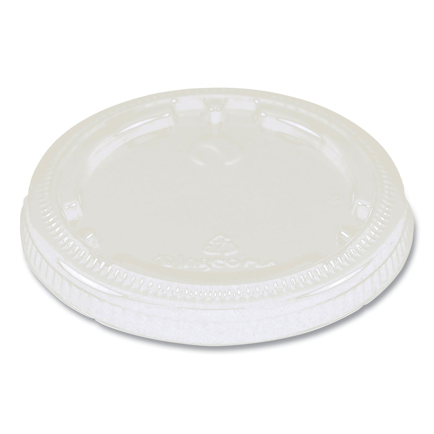 PLA Lids for Fiber Cups, 3.1" Diameter x 0.4"h, Clear, Plastic, 1,000/Carton