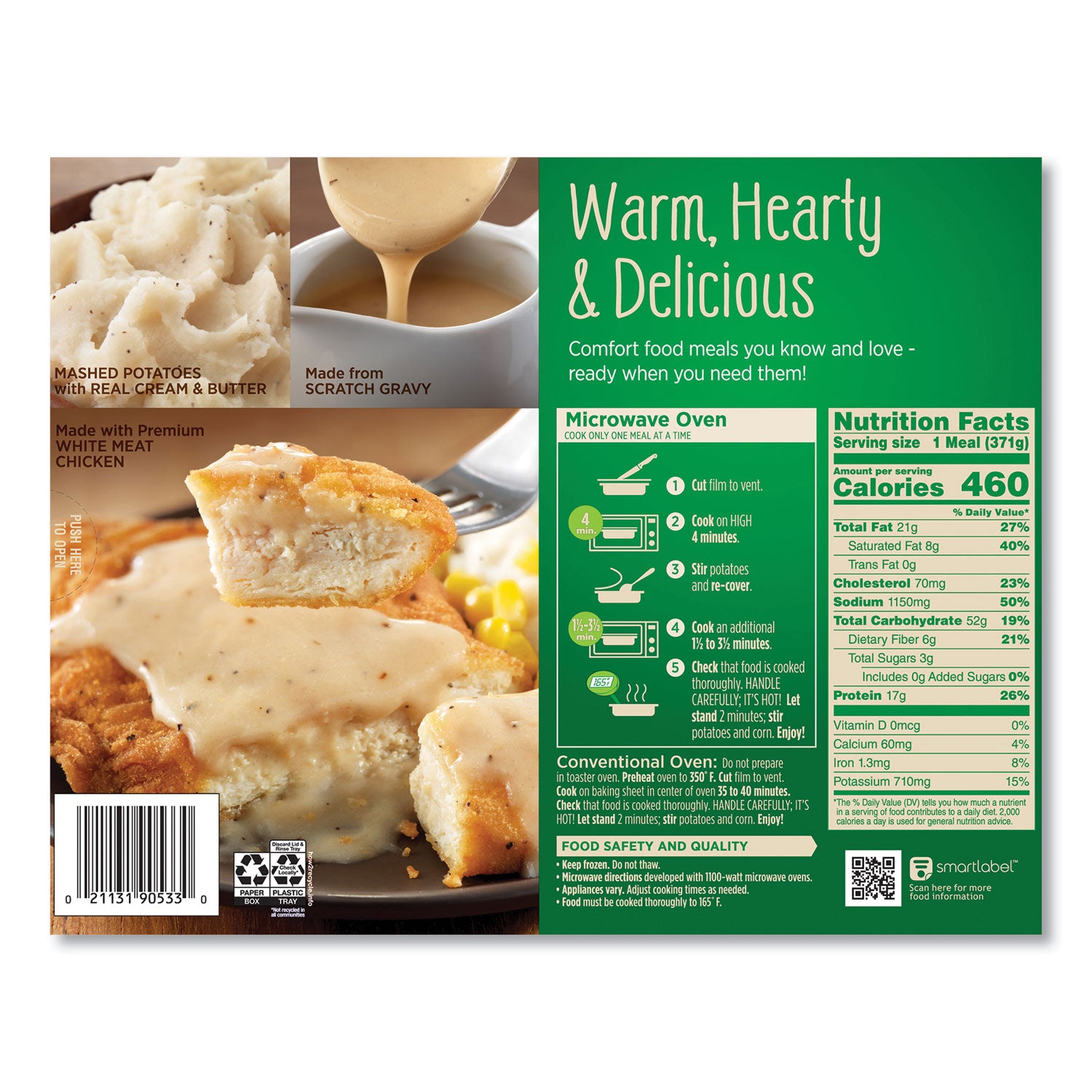 Marie Callender's® Country Fried Chicken and Gravy, 13.1 oz Bowl, 5/Pack