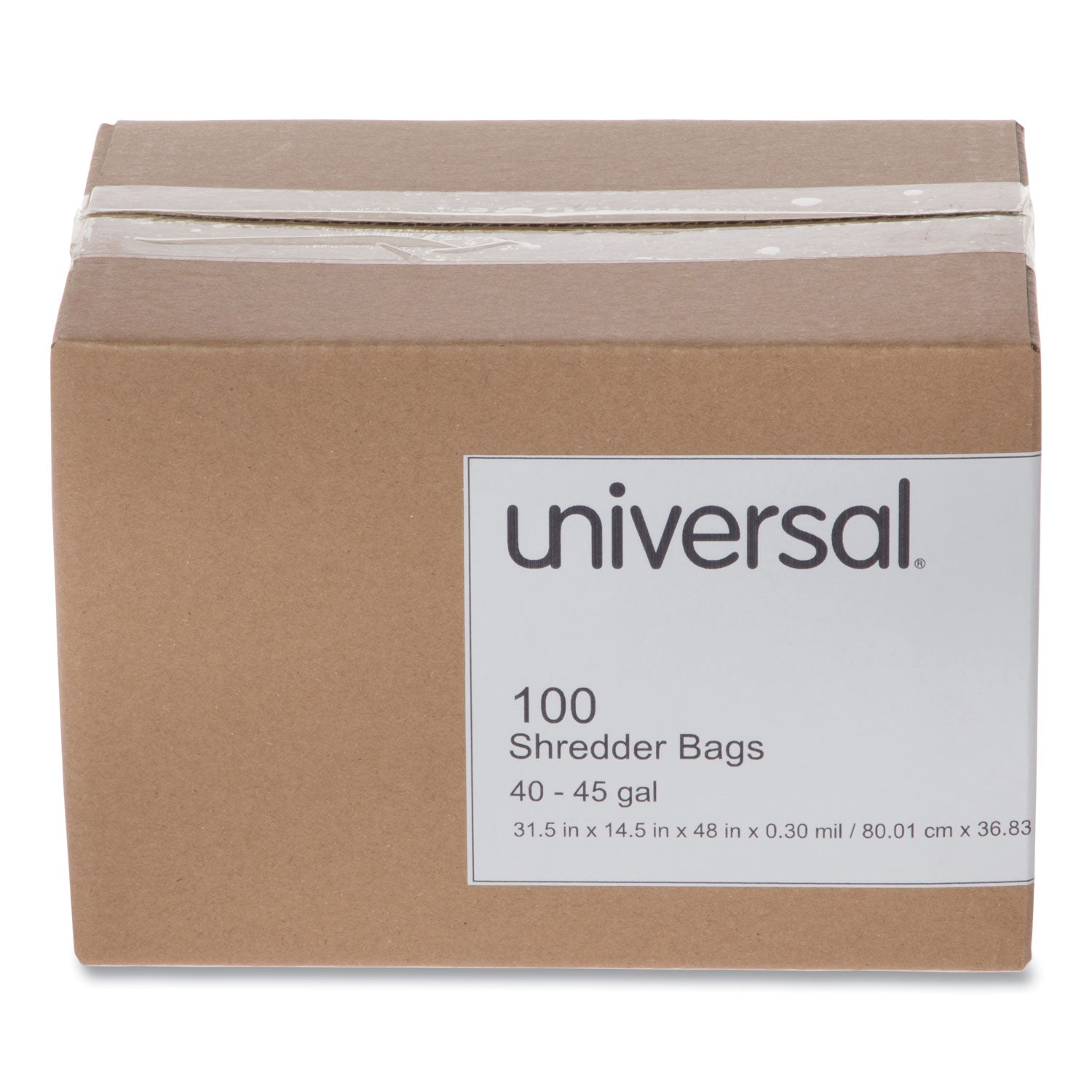 Universal® High-Density Shredder Bags, 40-45 gal Capacity, 100/Box