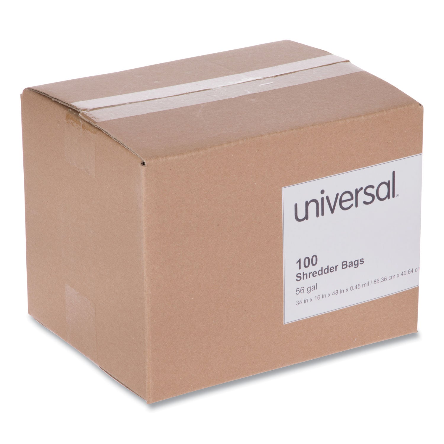 Universal® High-Density Shredder Bags, 56 gal Capacity, 100/Box