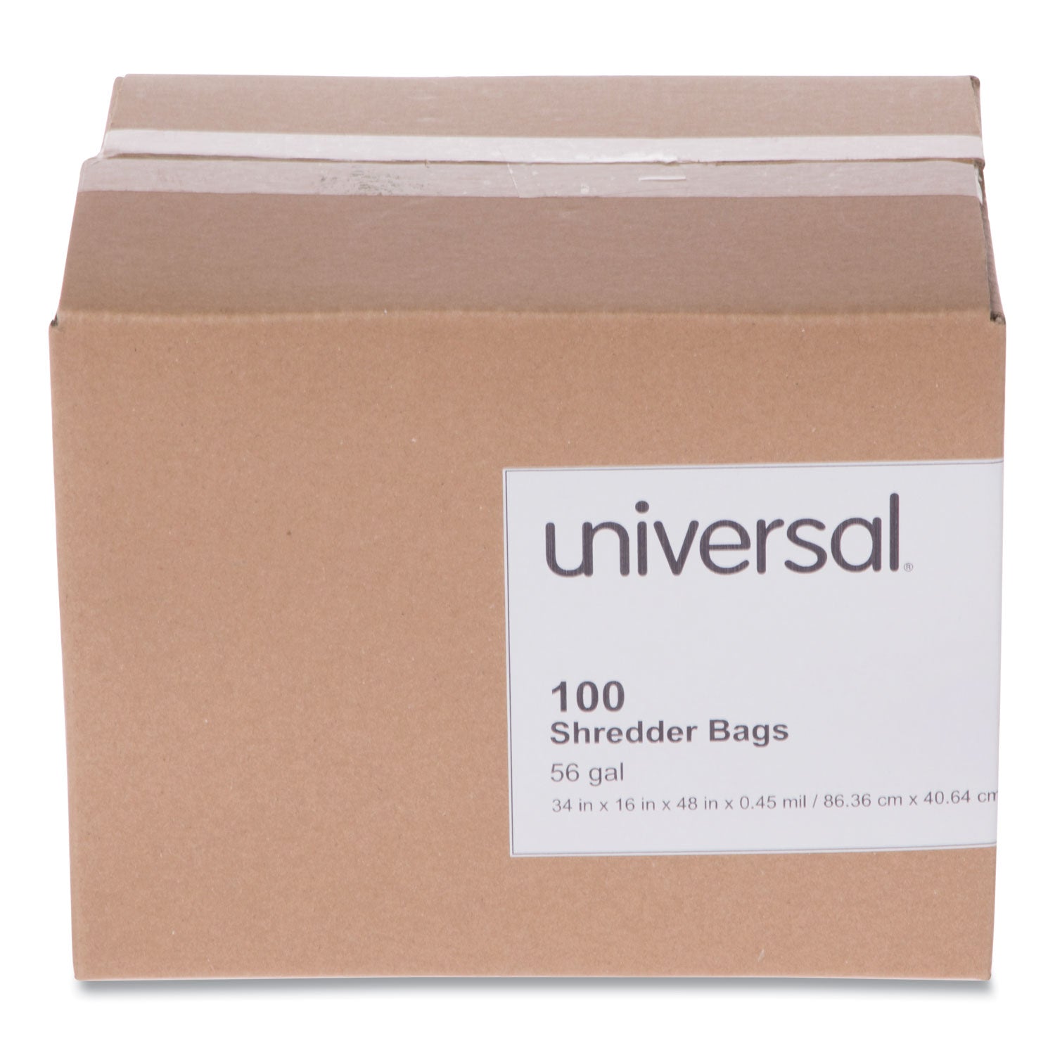 Universal® High-Density Shredder Bags, 56 gal Capacity, 100/Box