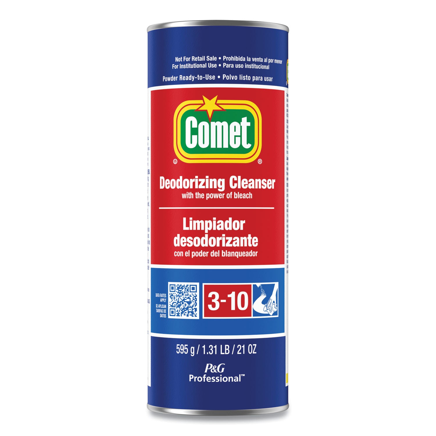 Comet® Deodorizing Cleanser with Bleach, Powder, 21 oz Canister, 24/Carton