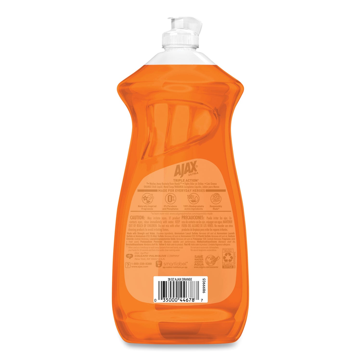 Dish Detergent, Liquid, Orange Scent, 28 oz Bottle