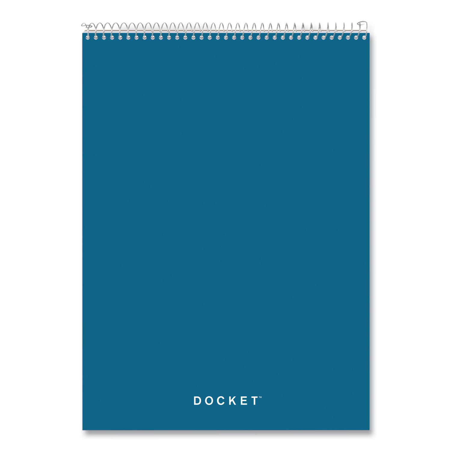 Docket Ruled Wirebound Pad with Cover, Wide/Legal Rule, Blue Cover, 70 White 8.5 x 11.75 Sheets