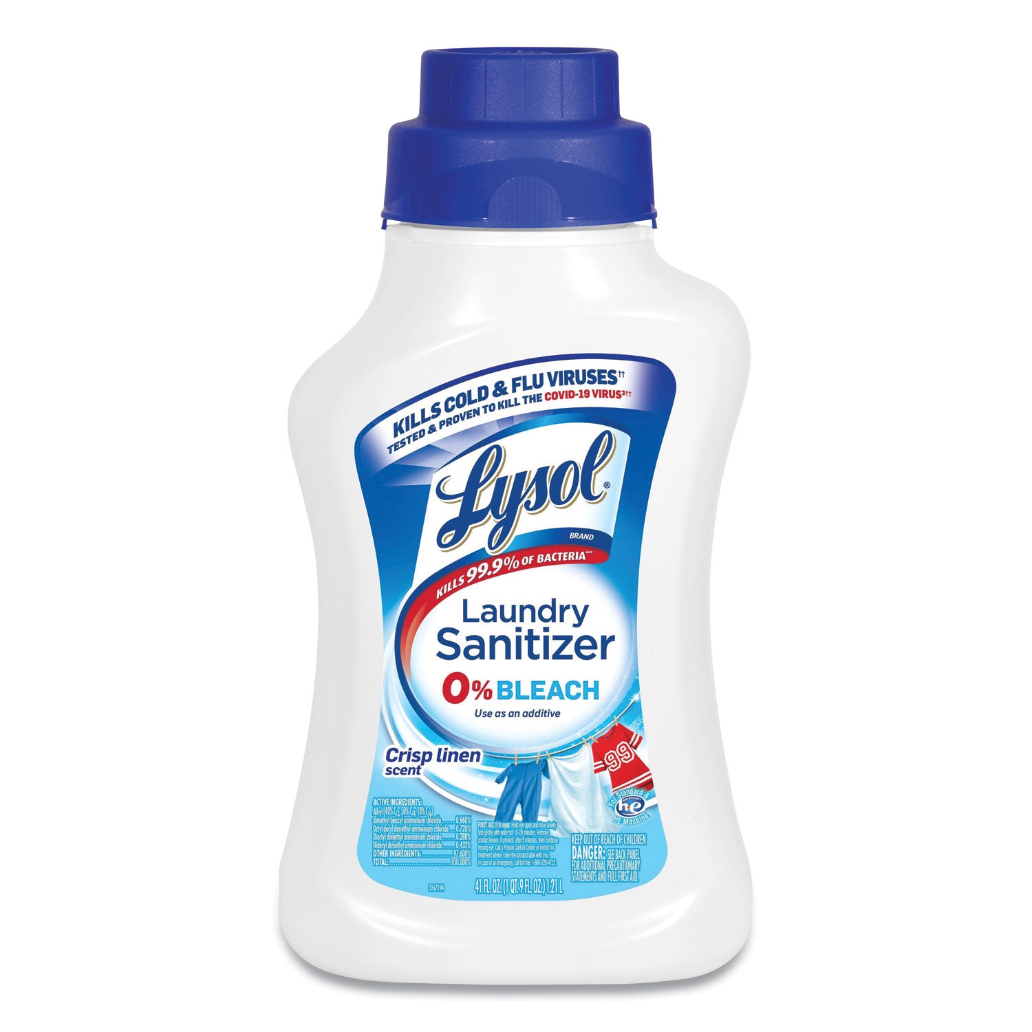 Laundry Sanitizer, Liquid, Crisp Linen, 41 oz