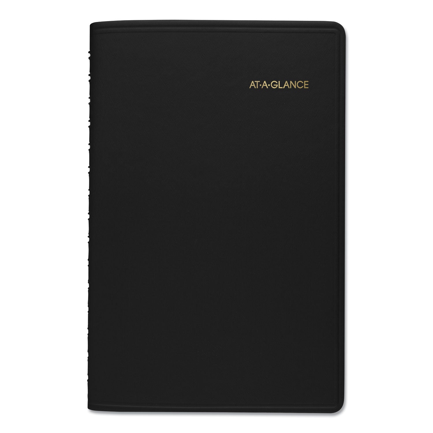 AT-A-GLANCE® Daily Appointment Book with 15-Minute Appointments, One Day/Page: Mon to Sun, 8 x 5, Black Cover, 12-Month (Jan to Dec): 2025