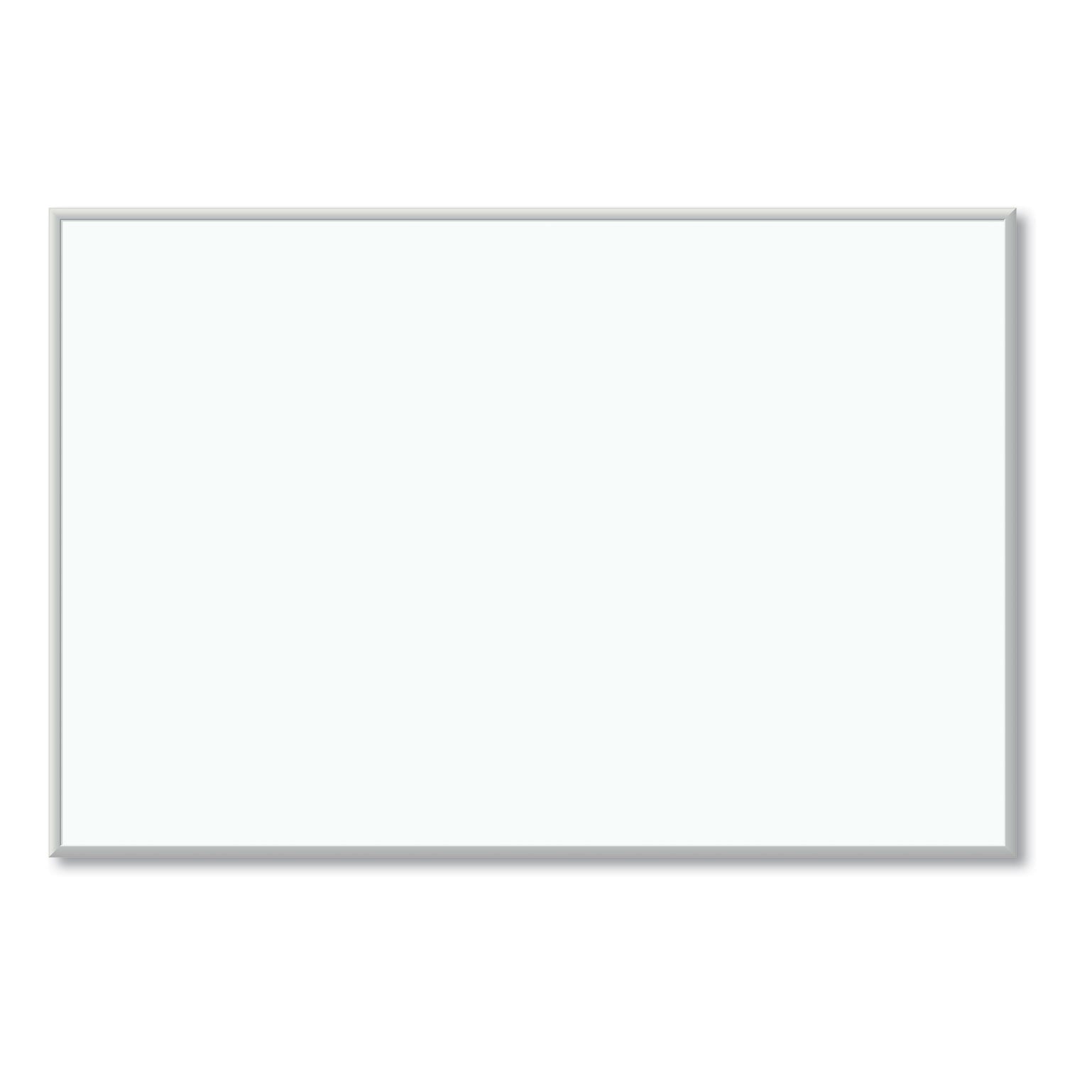 Melamine Dry Erase Board, 70 x 47, White Surface, Silver Frame