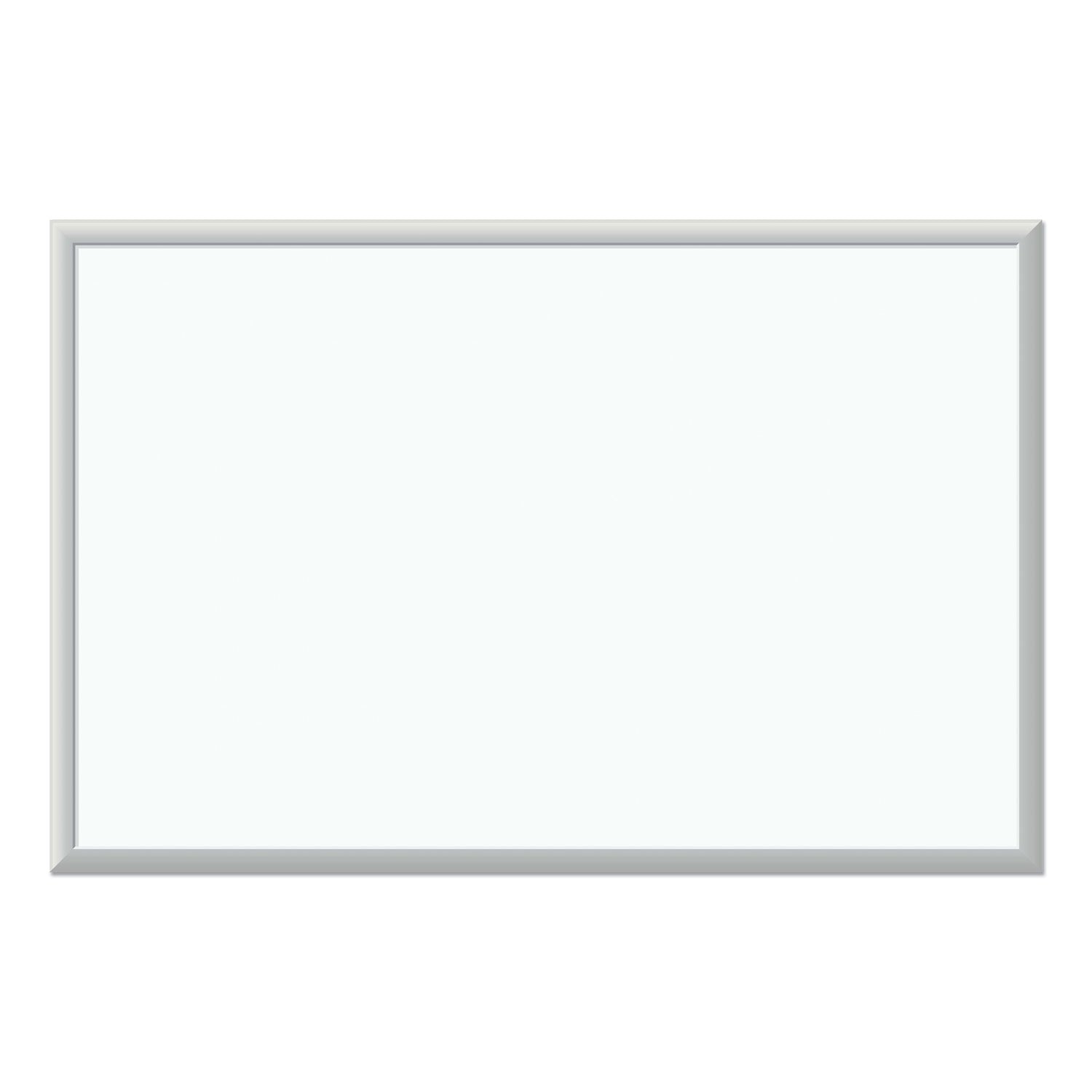 Melamine Dry Erase Board, 35 x 23, White Surface, Silver Frame