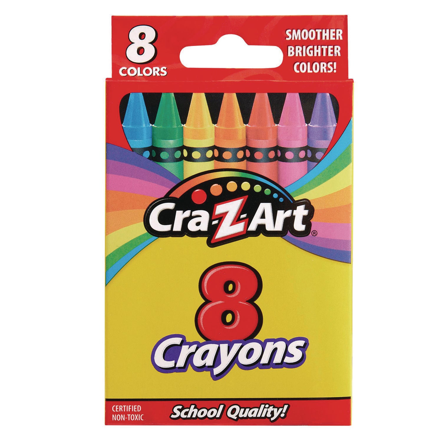 Crayons, 8 Assorted Colors, 8/Pack