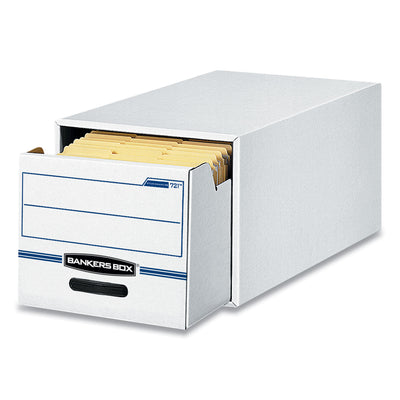 FELLOWES MFG. CO. STOR/DRAWER Basic Space-Savings Storage Drawers, Letter Files, 14" x 25.5" x 11.5", White/Blue, 6/Carton - Flipcost