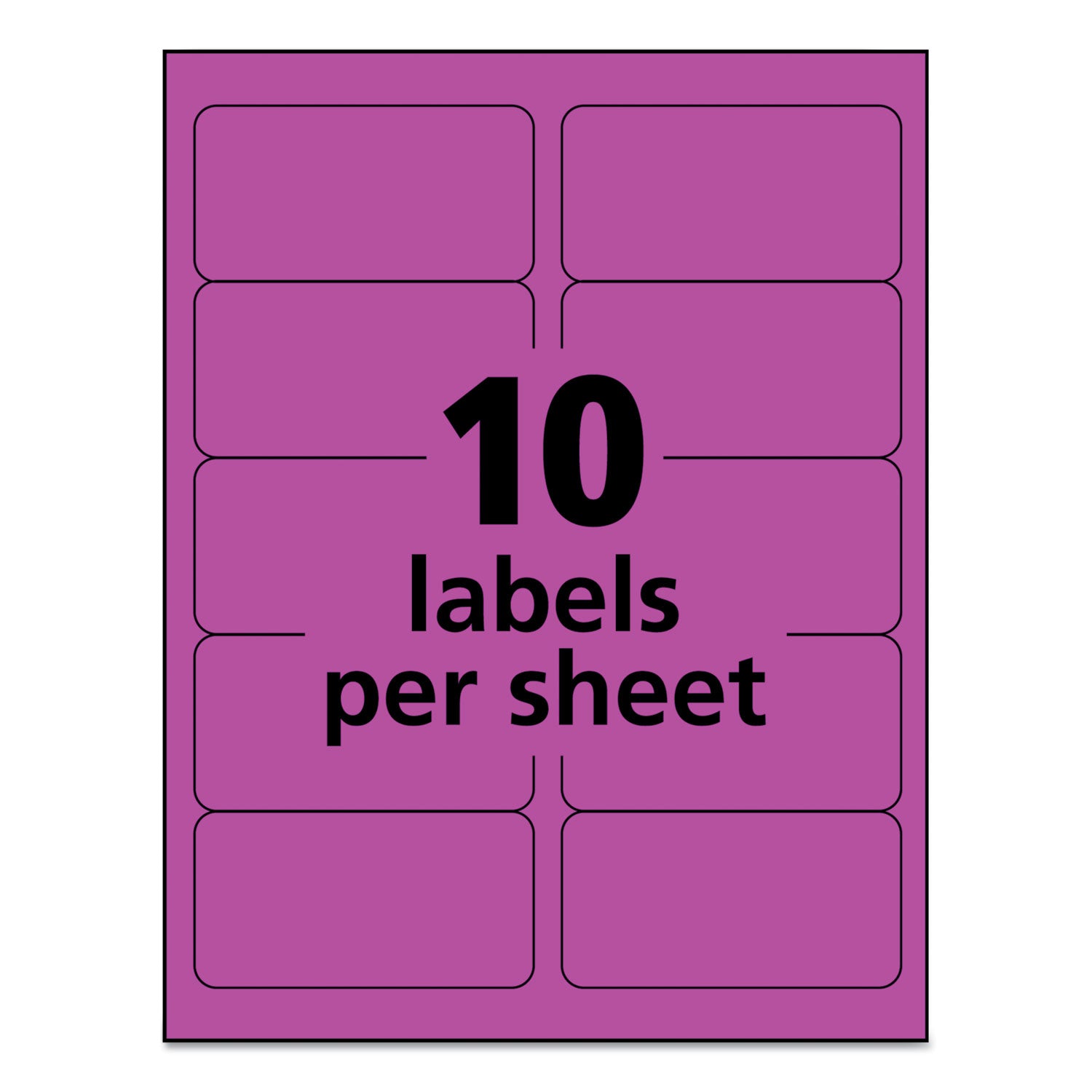 Avery® High-Visibility Permanent Laser ID Labels, 2 x 4, Neon Magenta, 1000/Box