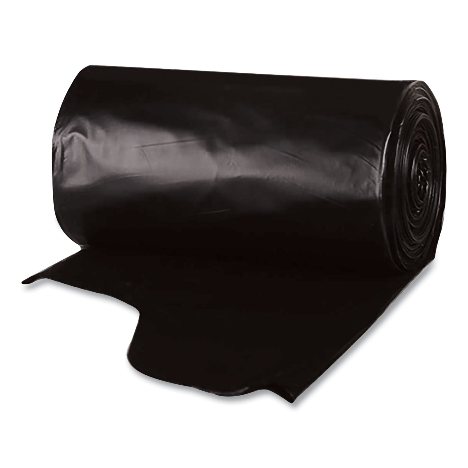 Heavy-Duty Low-Density Wing Tie Contractor Bags, 42 gal, 3 mil, 32.75" x 45.13", Black, 20 Bags/Roll, 4 Rolls/Carton