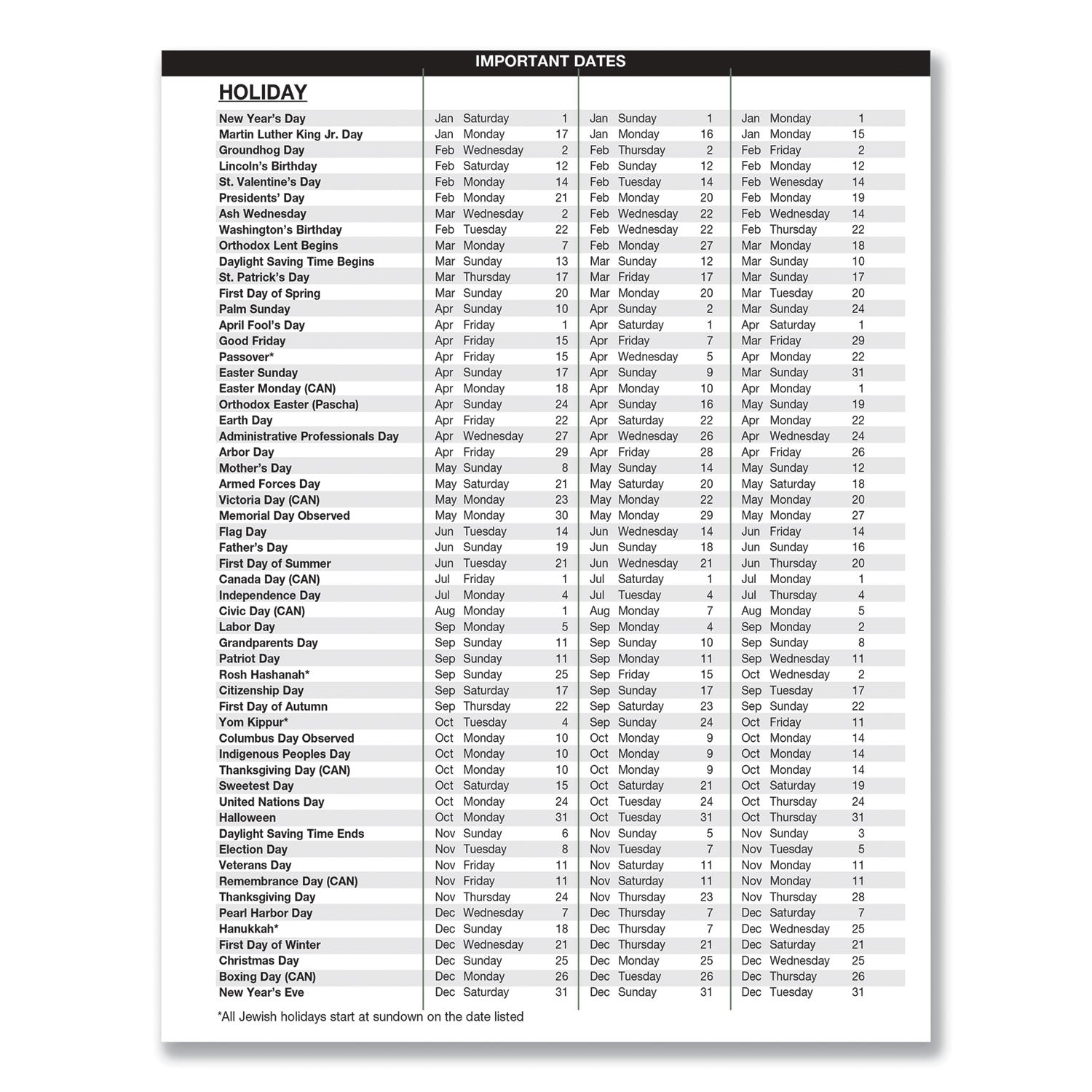 House of Doolittle™ Recycled Weekly Appointment Book Ruled without Appointment Times, 8.75 x 6.88, Black Cover, 12-Month (Jan to Dec): 2025