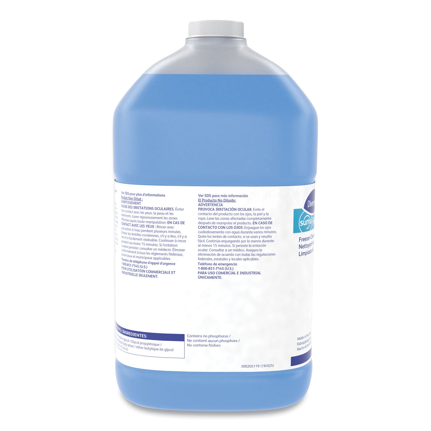 Diversey™ Suma Freeze D2.9 Floor Cleaner, Liquid, 1 gal, 4/Carton