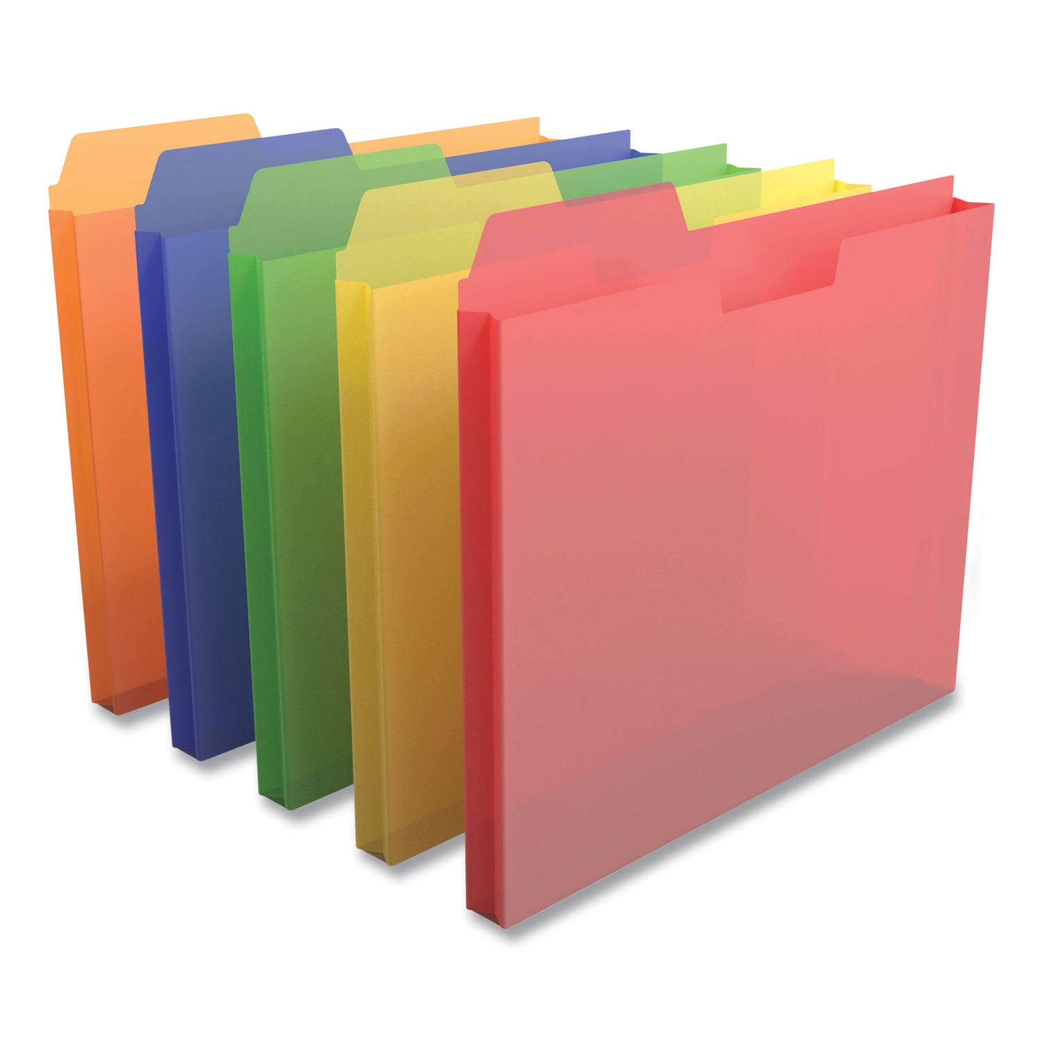 Plastic File Pockets, 1/3 Cut Tab, Letter Size, Assorted Colors, 5/Pack TRU RED™ Flipcost