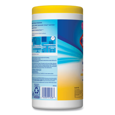 Clorox® Disinfecting Wipes, 1-Ply, 7 x 7.75, Crisp Lemon, White, 75/Canister, 6 Canisters/Carton Flipcost Flipcost
