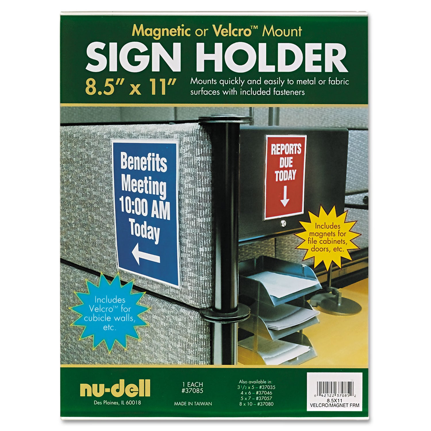 NuDell™ Acrylic Sign Holder, 8.5 x 11, Clear