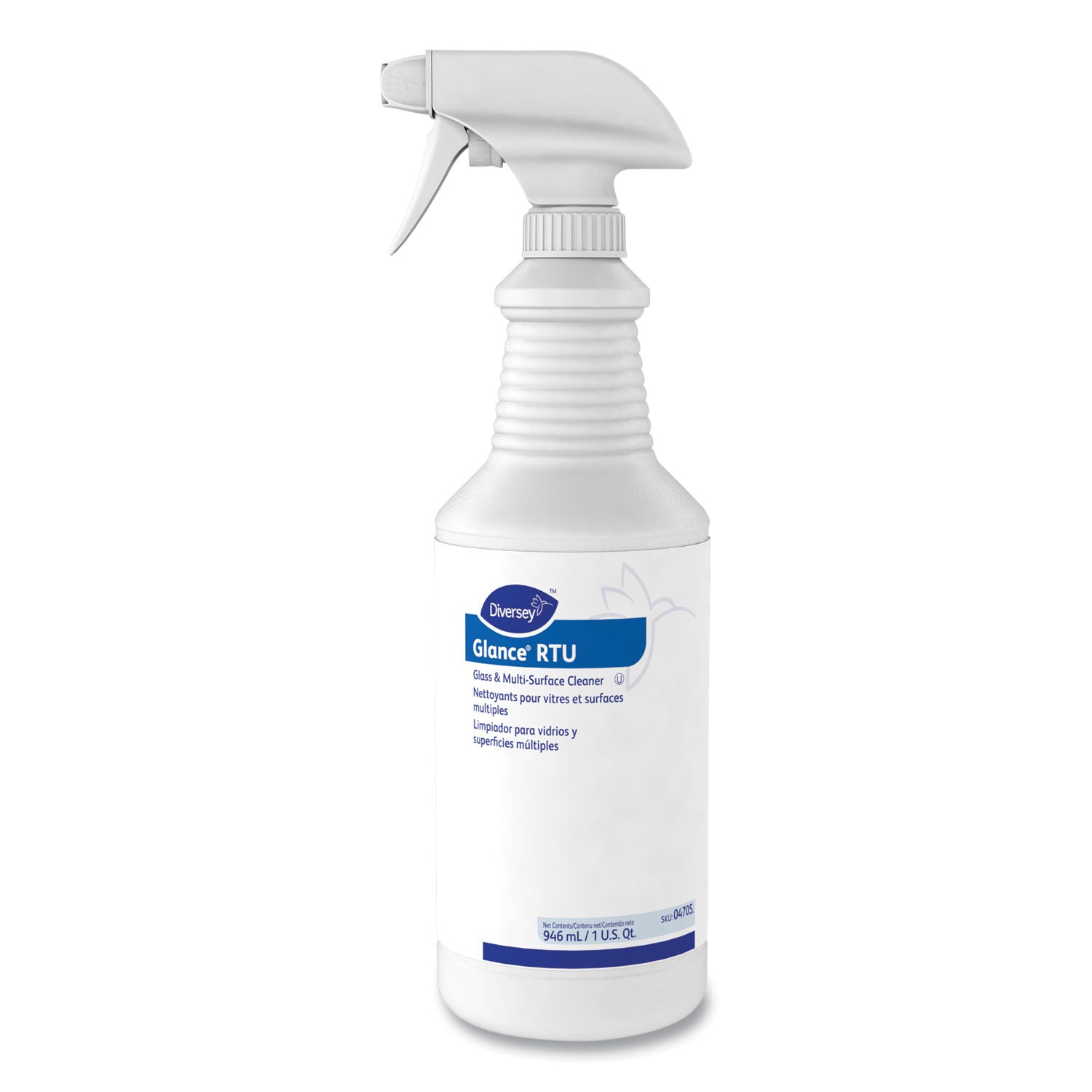 Diversey™ Glance Glass and Multi-Surface Cleaner, Original, 32 oz Spray Bottle, 12/Carton