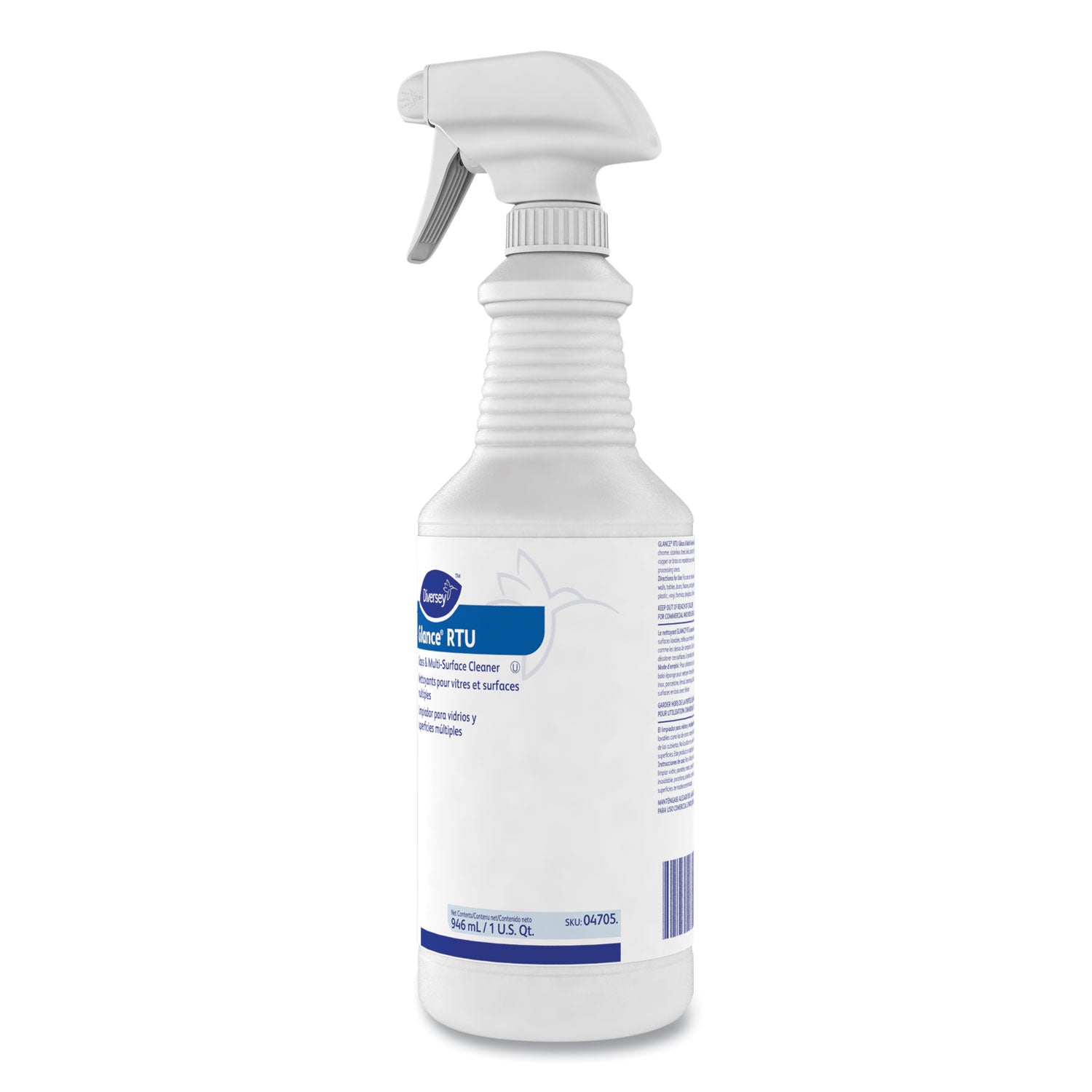 Diversey™ Glance Glass and Multi-Surface Cleaner, Original, 32 oz Spray Bottle, 12/Carton