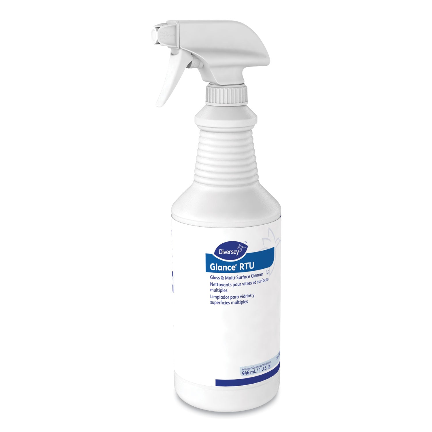 Diversey™ Glance Glass and Multi-Surface Cleaner, Original, 32 oz Spray Bottle, 12/Carton