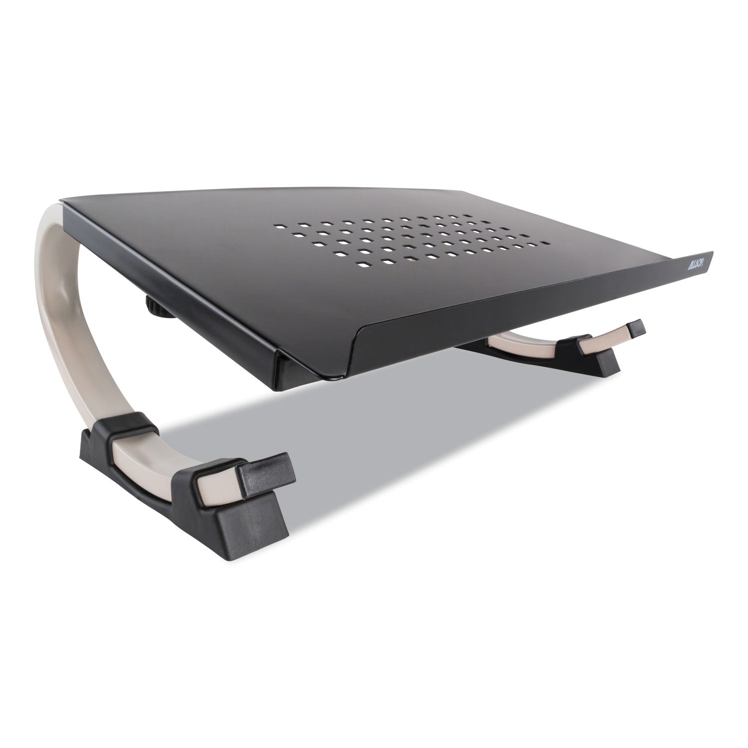 Allsop® Redmond Adjustable Curve Notebook Stand, 15" x 11.5" x 6", Black/Silver, Supports 40 lbs