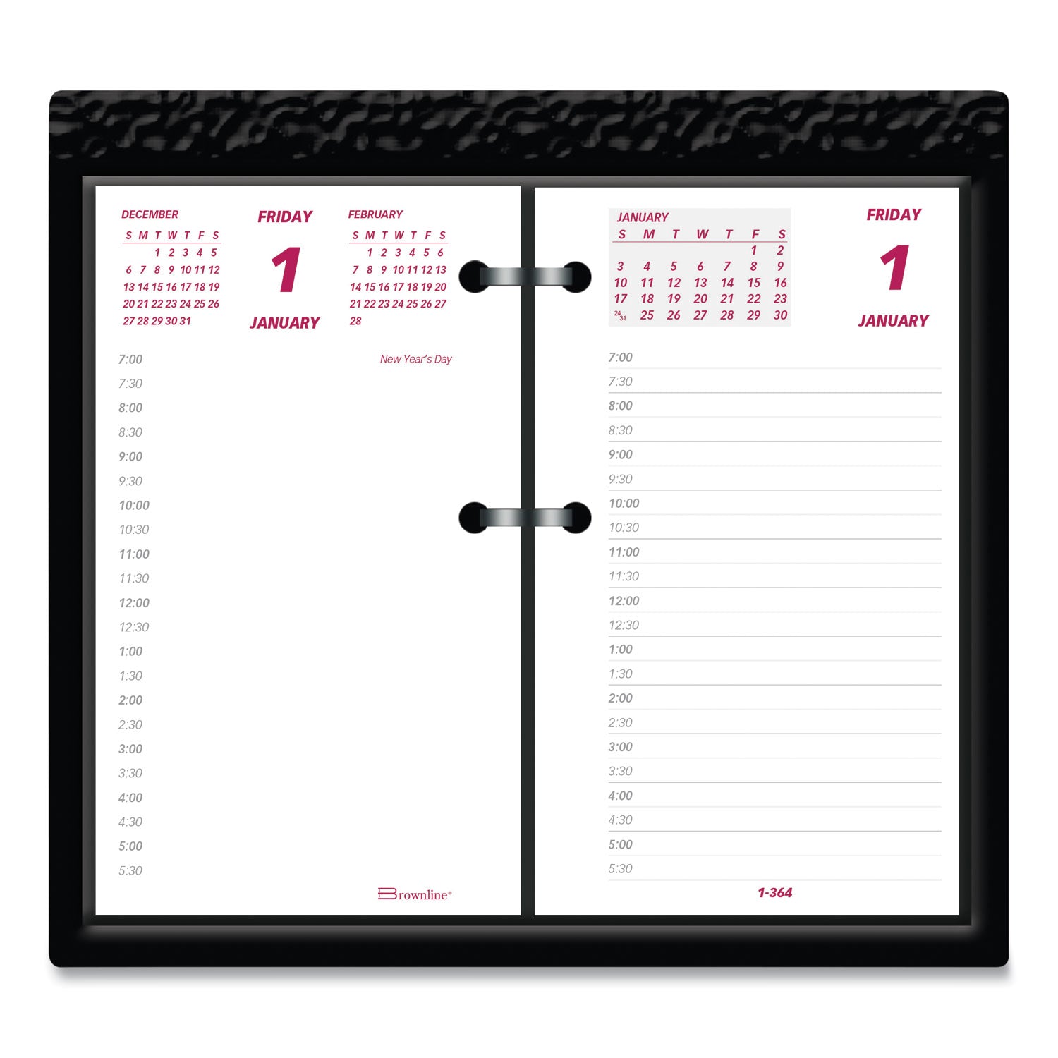 Daily Calendar Pad Refill, 6 x 3.5, White/Burgundy/Gray Sheets, 12-Month (Jan to Dec): 2025