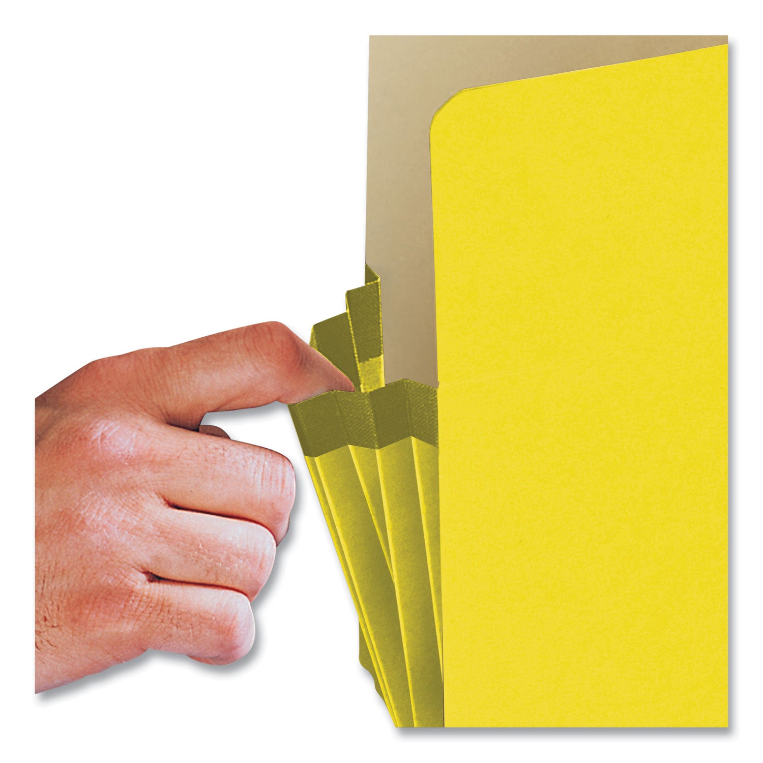 Smead™ Colored File Pockets, 3.5" Expansion, Letter Size, Yellow