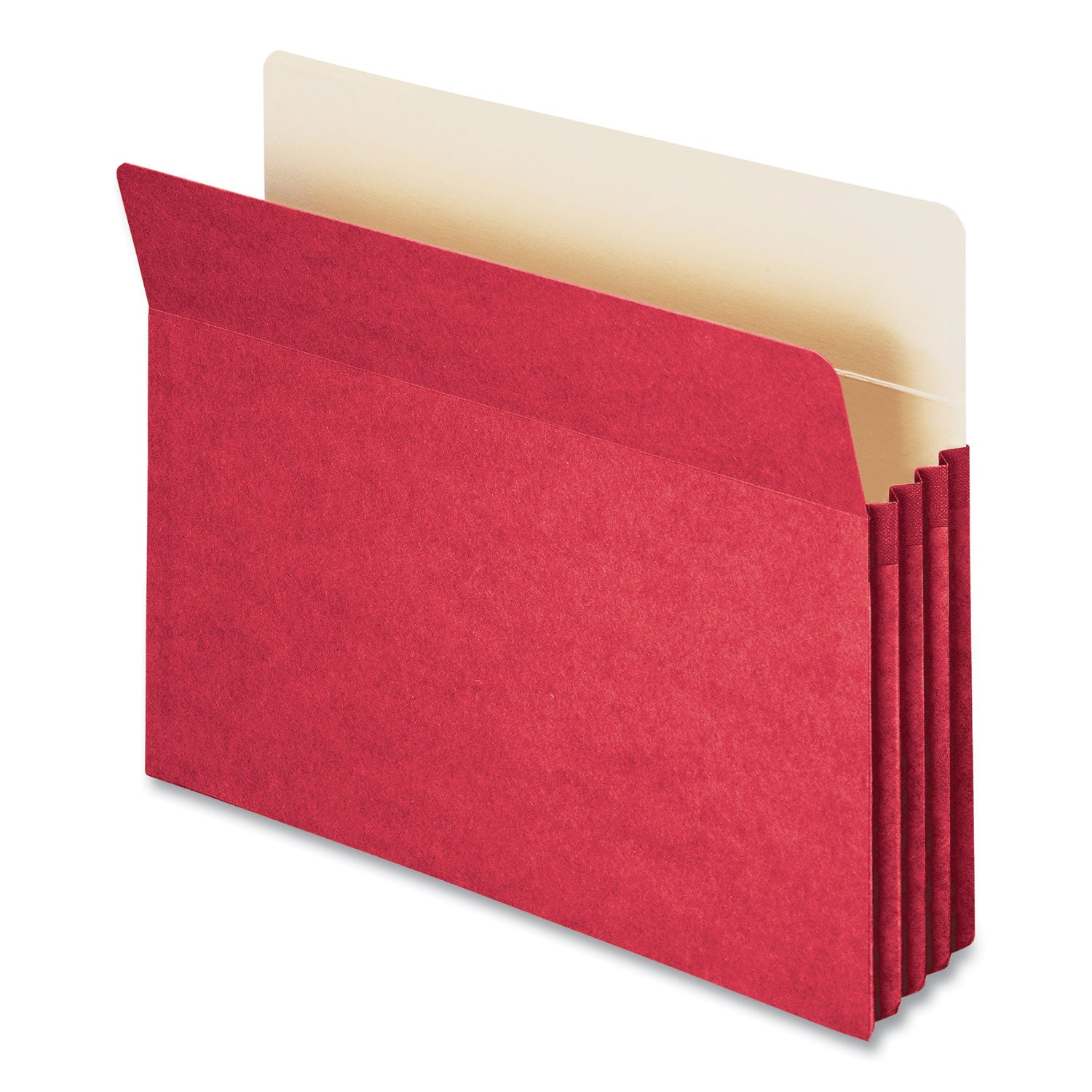 Smead™ Colored File Pockets, 3.5" Expansion, Letter Size, Red