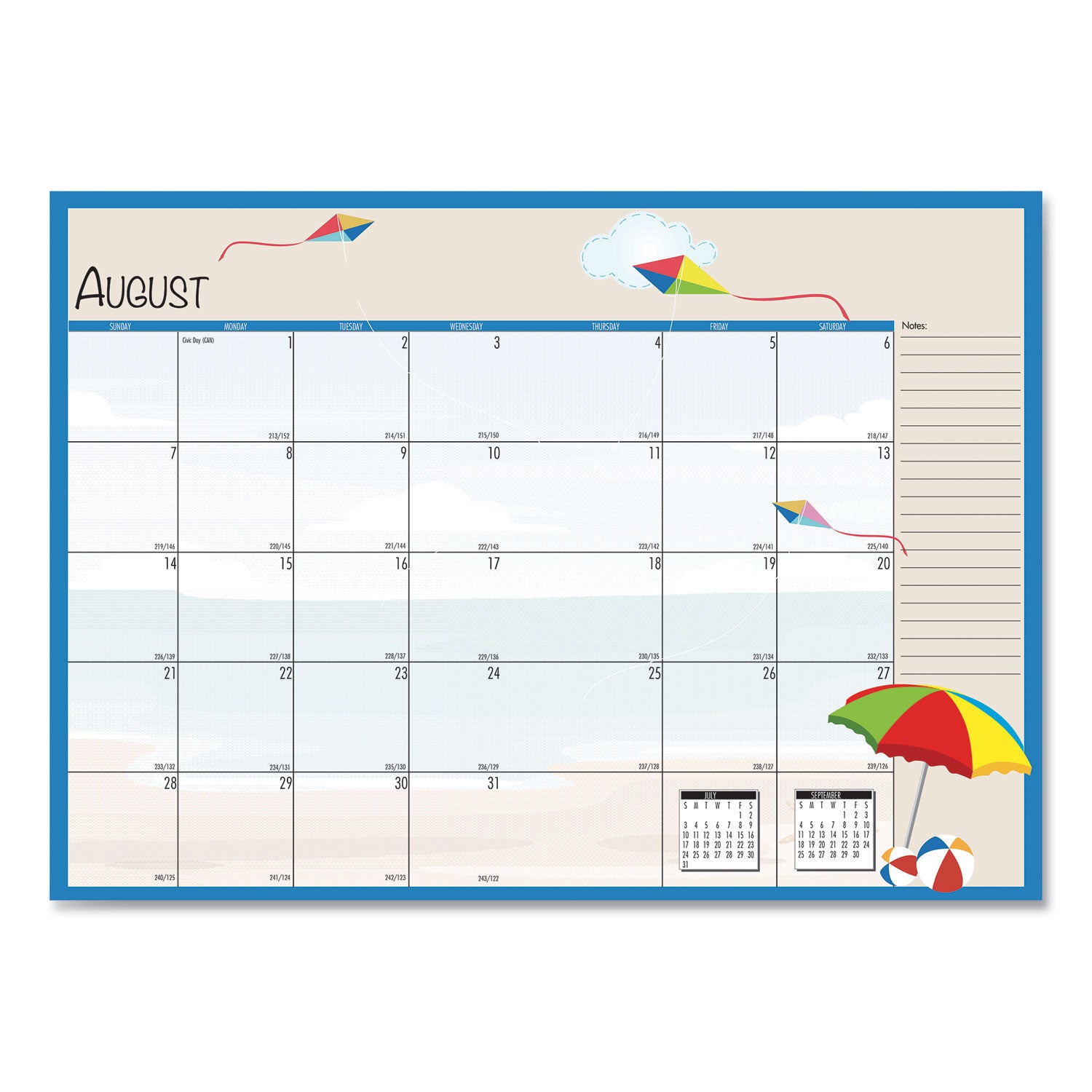 Seasonal Monthly Planner, Illustrated Seasons Artwork, 10 x 7, Light Blue Cover, 12-Month (Jan to Dec): 2025