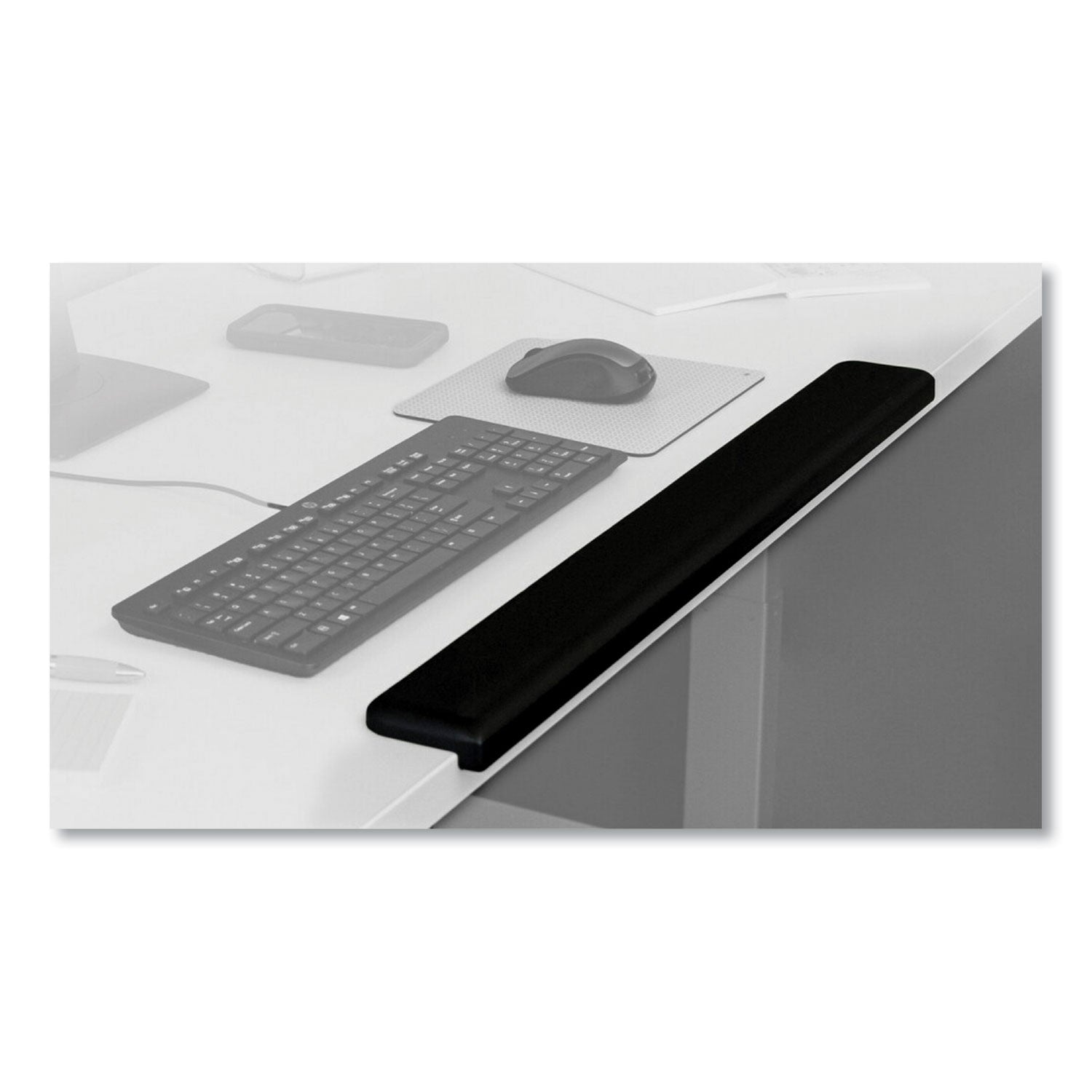 Gel Wrist Rest for Standing Desks, 30.13 x 3.25, Black