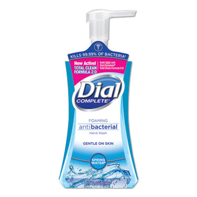 DIAL PROFESSIONAL Antibacterial Foaming Hand Wash, Spring Water, 7.5 oz, 8/Carton - Flipcost