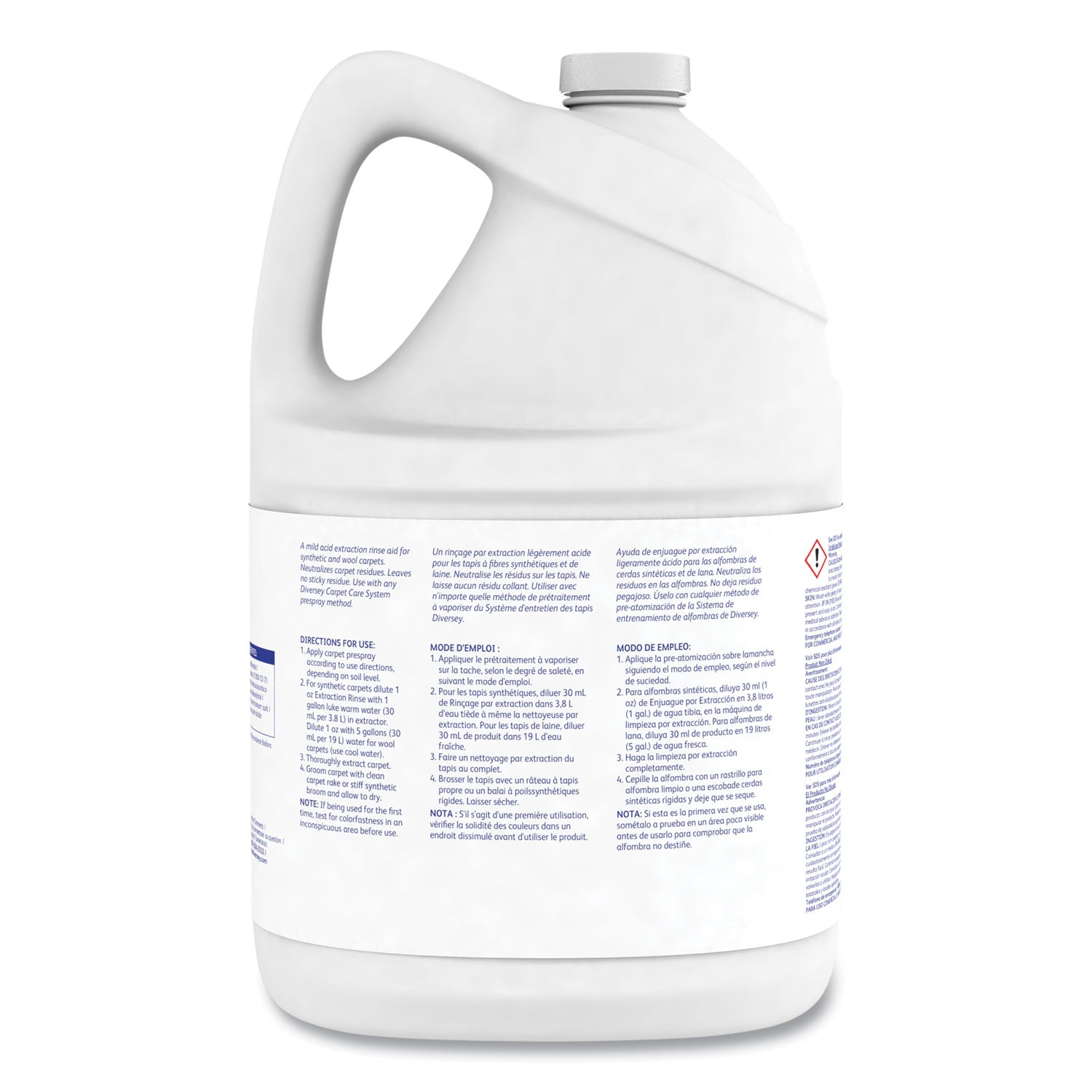 Diversey™ Carpet Extraction Rinse, Floral Scent, 1 gal Bottle, 4/Carton