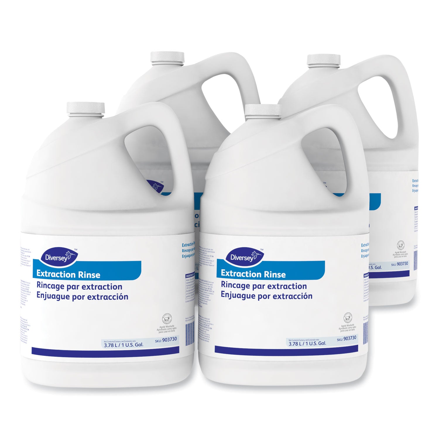 Diversey™ Carpet Extraction Rinse, Floral Scent, 1 gal Bottle, 4/Carton