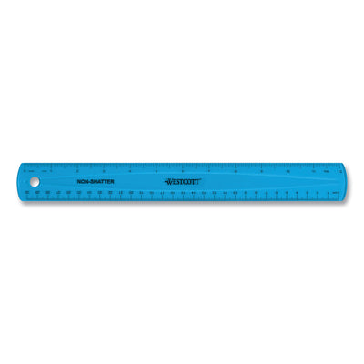 Non-Shatter Flexible Ruler, Standard/Metric, 12" (30 cm) Long, Plastic, Assorted Translucent Colors, 12/Box Flipcost Flipcost